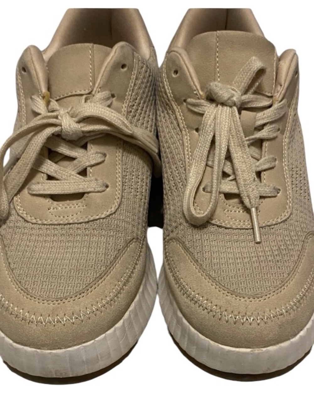 Steve Madden Women’s Neutral Beige Knit Lace-Up Sneakers size 9 - Picture 14 of 14